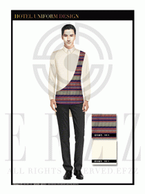 餐飲西餐服務員制服設計圖1129