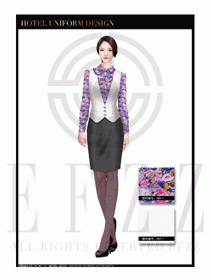 餐飲西餐服務員制服設計圖1199