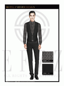 餐飲西餐服務(wù)員制服設(shè)計(jì)圖1203