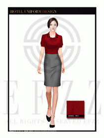 酒店總臺(tái)大堂服務(wù)員制服設(shè)計(jì)圖886
