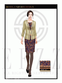 酒店總臺(tái)大堂服務(wù)員制服設(shè)計(jì)圖900