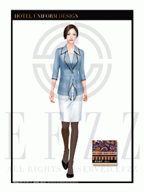 酒店總臺(tái)大堂服務(wù)員制服設(shè)計(jì)圖906