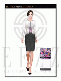 大堂總臺收銀接待員工制服289