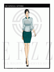 夏季時尚OL女裝職業裝設計圖573