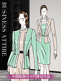 職場時尚女正裝職業(yè)制服圖片設(shè)計