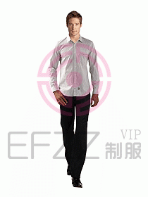 男裝長袖襯衫069