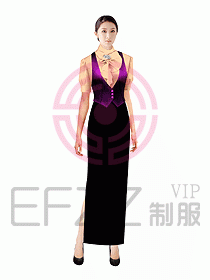 西餐咨客服裝088