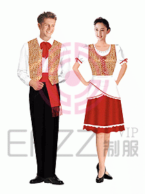 西餐服務(wù)生服裝090