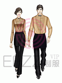 西餐服務(wù)生服裝414