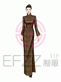 中餐迎賓服裝393