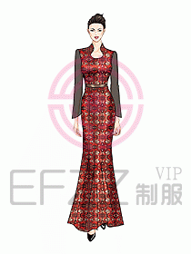 酒店中餐迎賓制服設(shè)計(jì)431