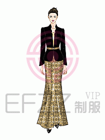 酒店中餐迎賓制服設計430