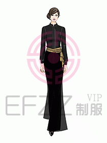 酒店中餐服務(wù)員制服設(shè)計(jì)916