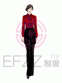 酒店中餐服務(wù)員制服設(shè)計922