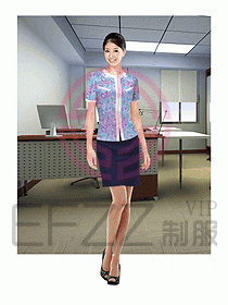 女短袖職業裝090
