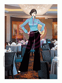 酒店西餐服務生制服550