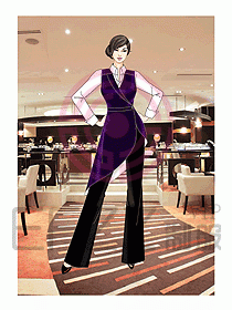 酒店西餐服務生制服558