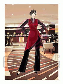 酒店西餐服務(wù)生制服559