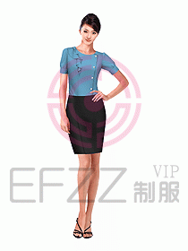 女職業裝短袖襯衫設計圖166