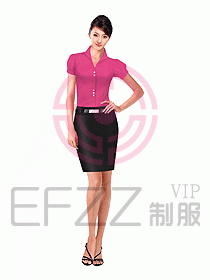 女職業裝短袖襯衫設計圖169