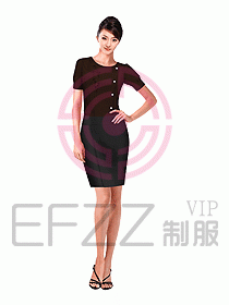 女職業裝短袖襯衫設計圖177