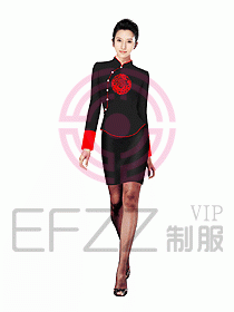 中餐服務員制服設計圖1032