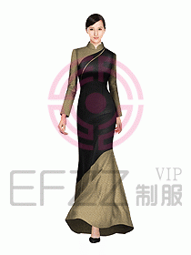 中餐迎賓制服設計圖518