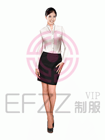 女職業裝長袖襯衫設計圖103