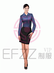 女職業裝長袖襯衫設計圖118