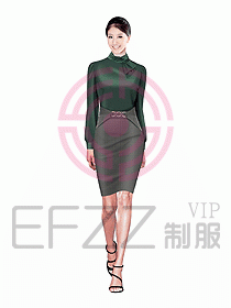 女職業裝長袖襯衫設計圖129