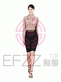 女職業裝長袖襯衫設計圖141