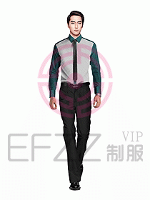 男職業裝長袖襯衫設計圖209