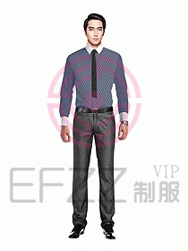 男職業裝長袖襯衫設計圖213