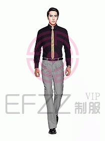 男職業裝長袖襯衫設計圖223