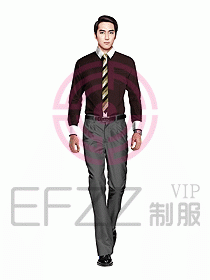 男職業裝長袖襯衫設計圖243