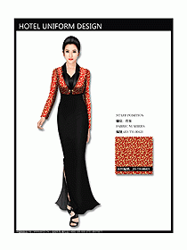 中餐咨客服裝設計效果圖541