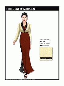中餐咨客服裝設計效果圖545