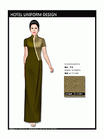 中餐咨客服裝設計效果圖548