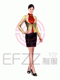 中餐服務員服裝設計效果圖1042