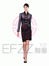 中餐服務員服裝設計效果圖1047