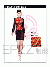 中餐服務(wù)員服裝設(shè)計(jì)效果圖1072