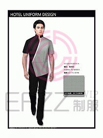 中餐服務員服裝設計效果圖1082