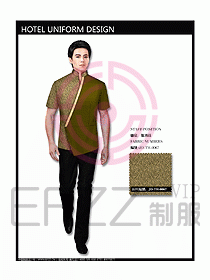 中餐服務員服裝設計效果圖1086