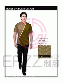 中餐服務員服裝設計效果圖1088