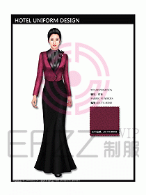 西餐咨客服裝設(shè)計效果圖302