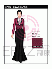 西餐咨客服裝設(shè)計(jì)效果圖303