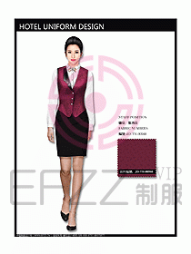 西餐服務員制服設計效果圖708