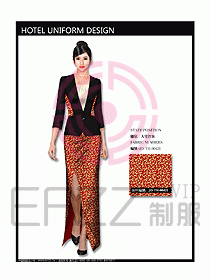 中餐咨客服裝設(shè)計(jì)效果圖554