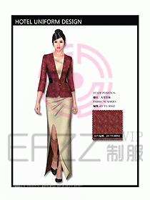 中餐咨客服裝設計效果圖561