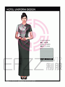 中餐咨客服裝設計效果圖562